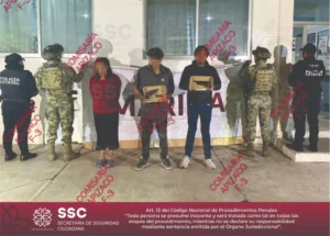 Detienen Secretaría de Seguridad Ciudadana y MARINA a tres sujetos por robo en Tetla